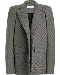 Marie Adam-Leenaerdt - Structured Checked Wool Blazer - Lyst