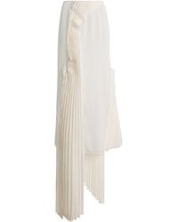 TOVE - Perle Pleat-Detailed Silk Midi Skirt - Lyst