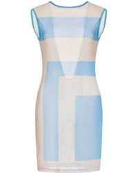 House of Aama - Exclusive Two-tone Open-back Mesh Mini Dress - Lyst