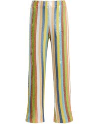 La Veste - Exclusive La Isla Sequinned Straight-Leg Pants - Lyst
