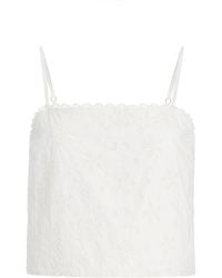 Posse - Salma Eyelet Cotton Top - Lyst