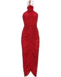 Magda Butrym - Ruched Halter Midi Dress - Lyst
