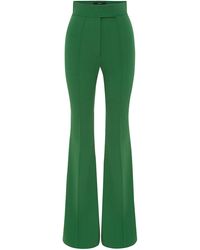 Alex Perry - High-rise Flared Stretch Crepe Pants - Lyst
