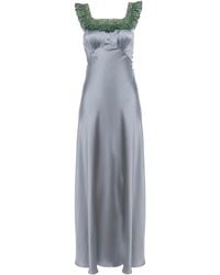 Chloé - Lace-Trimmed Silk Satin Maxi Dress - Lyst