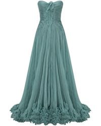 Marmar Halim - Ruched Silk Evening Gown - Lyst