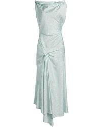 Victoria Beckham - Posy Twist-Detail Midi Dress - Lyst