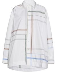 Bottega Veneta - Oversized Checked Cotton Shirt - Lyst