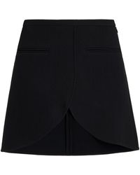 Courreges - Ellipse Tailored Crepe Mini Skirt - Lyst