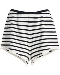 ELCE - Cordelia Striped Cotton Shorts - Lyst