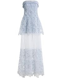 Jonathan Simkhai - Rennis Embroidered Bustier Gown - Lyst