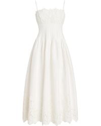 Jonathan Simkhai - Lilianna Lace-Detailed Cotton-Blend Midi Dress - Lyst