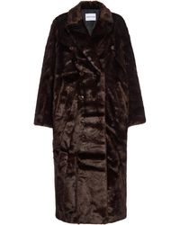Stand Studio - Harper Faux Fur Double-Breasted Coat - Lyst
