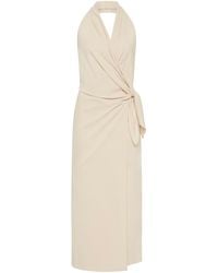 St. Agni - Halter Wrap Backless Dress - Lyst