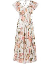 Erdem - Theophila Floral Cotton And Silk Maxi Dress - Lyst