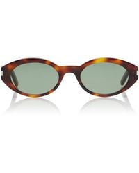 Saint Laurent - Round-frame Acetate Sunglasses - Lyst
