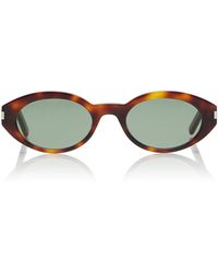 Saint Laurent - Round-frame Acetate Sunglasses - Lyst