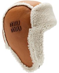 Miu Miu - Shearling Hat - Lyst