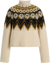 Proenza Schouler - Lizzy Fair Isle Linen-Blend Sweater - Lyst