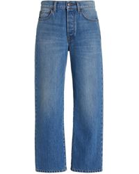 The Row - Lesley Cropped Straight-leg Jeans - Lyst
