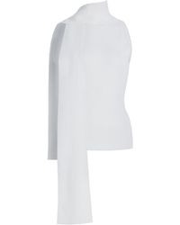 LAPOINTE - Draped Crepe Top - Lyst