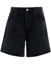 Agolde - Dame Frayed Denim Shorts - Lyst
