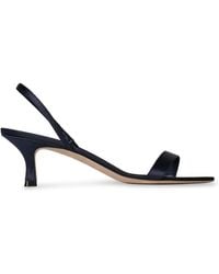 The Row - Ella Slingback Satin Sandals - Lyst