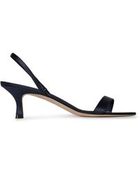 The Row - Ella Slingback Satin Sandals - Lyst