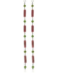 Le Sundial - Exclusive La Isla Jackie Jade And Rhodonite Earrings - Lyst