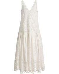 Sea - Gardener Embroidered Cotton Maxi Dress - Lyst