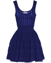 Alaïa - Knitted Mini Dress - Lyst
