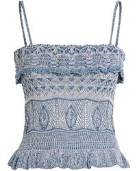 Etro - Ruffled Knit Cropped Top - Lyst