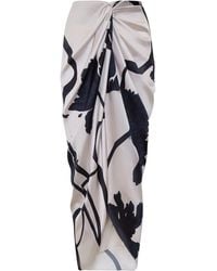 ANDRES OTALORA - Cairo Printed Pareo Midi Skirt - Lyst