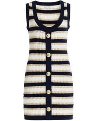 Cara Cara - Nicole Striped Metallic-cotton Knit Mini Dress - Lyst