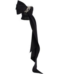 Oscar de la Renta - Bow-Detailed Faille Corset Top - Lyst