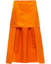 Prada - Silk Duchess Satin Mini Skirt - Lyst