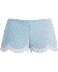 La Veste - Exclusive Waves Cotton Mini Shorts - Lyst