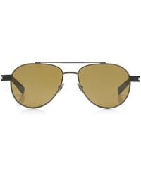Saint Laurent - Aviator-Frame Metal Sunglasses - Lyst