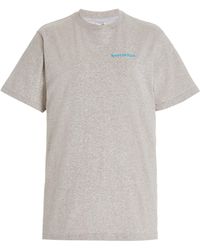 Sporty & Rich Drink Water Cotton T-shirt - Grey