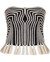ANDRES OTALORA - Escuchas Embroidered Linen Top - Lyst