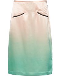 Jil Sander - Ombré Satin Midi Skirt - Lyst