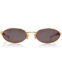 Bottega Veneta - Sardine Round-Frame Metal Sunglasses - Lyst