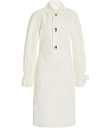 Bottega Veneta - Cotton-Blend Midi Shirt Dress - Lyst