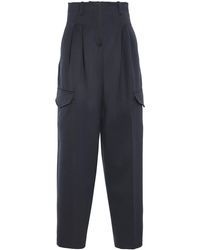 RÙADH - Russel Wool-Twill Wide-Leg Cargo Pants - Lyst