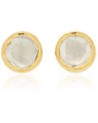 Amrapali - 18k Yellow Gold And Kundan Diamond Stud Earrings - Lyst