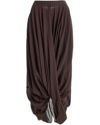 TOTEME - Cocoon Ruffled Jersey Midi Skirt - Lyst
