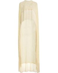 Anna October - Bernice Fringed Crepe Cape - Lyst