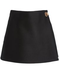 Balenciaga - Tailored Wool-Silk Skort - Lyst