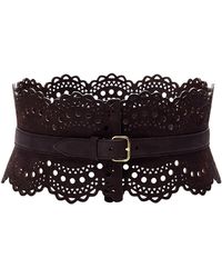 Alaïa - Bustier Leather Belt - Lyst