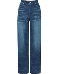 LoveShackFancy - Dessa Crystal Bow Jeans - Lyst