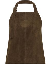 St. Agni - Apron Suede Halter Top - Lyst